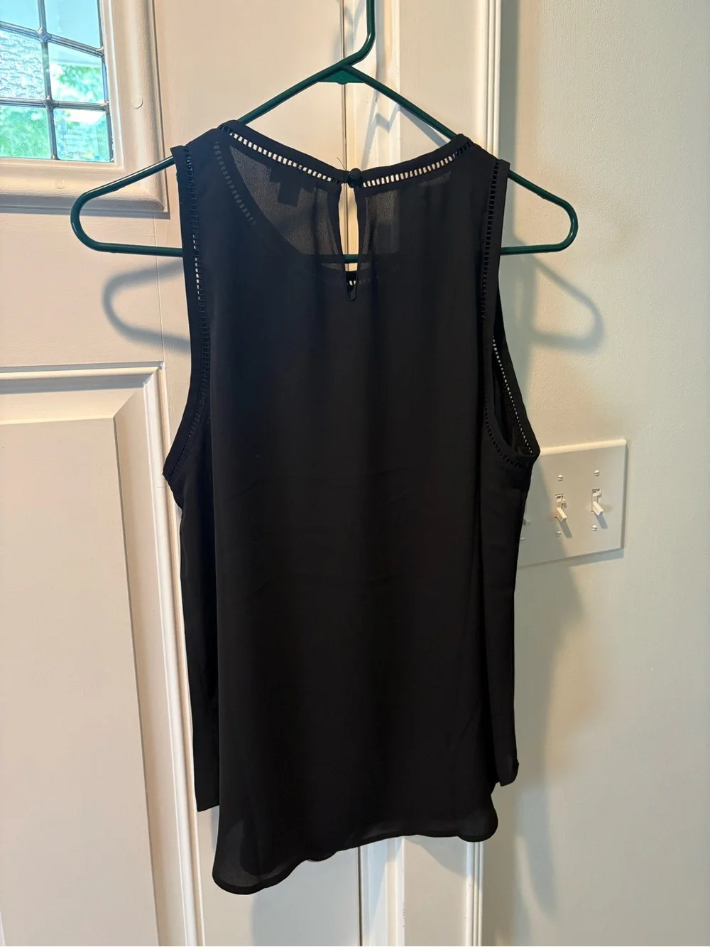 J. Crew Black Sleeveless Chiffon Camisole